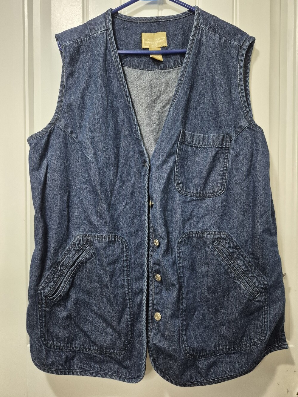 Womens Vintage Cotton Ginny Plus Denim Vest